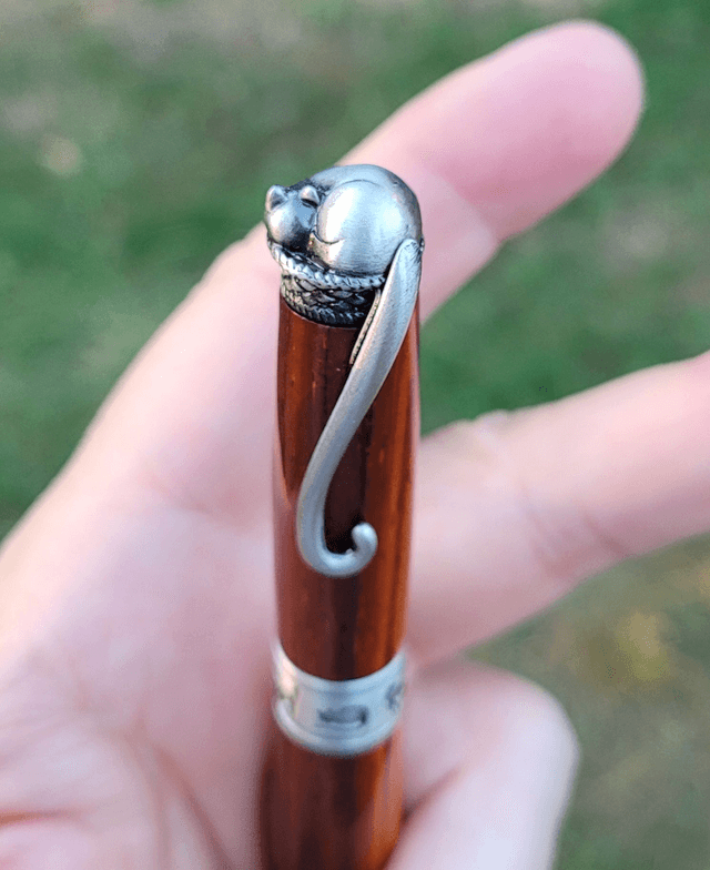 Stylo Mistigri étain en cocobolo